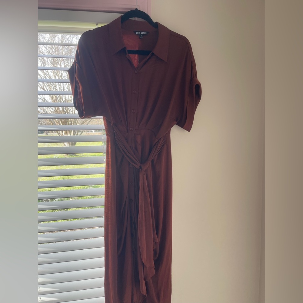 Steve Madden Rust Button-Up Dress